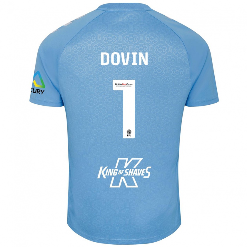 Kandiny Kinder Oliver Dovin #1 Blau Weiß Heimtrikot Trikot 2024/25 T-Shirt