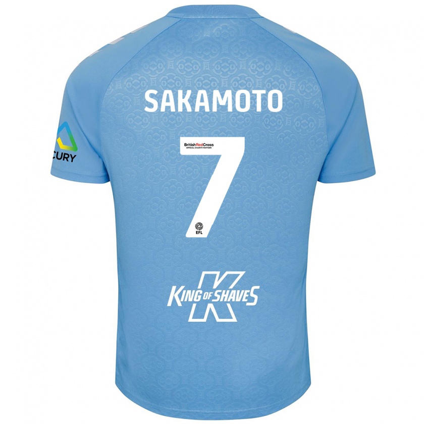 Kandiny Kinder Tatsuhiro Sakamoto #7 Blau Weiß Heimtrikot Trikot 2024/25 T-Shirt