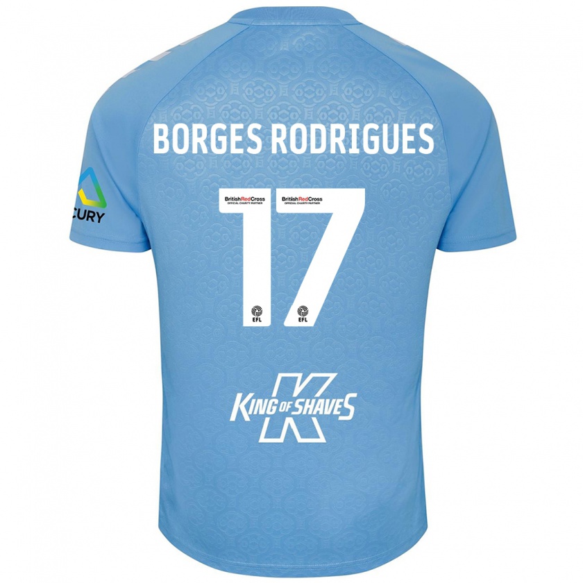 Kandiny Kinder Raphael Borges Rodrigues #17 Blau Weiß Heimtrikot Trikot 2024/25 T-Shirt