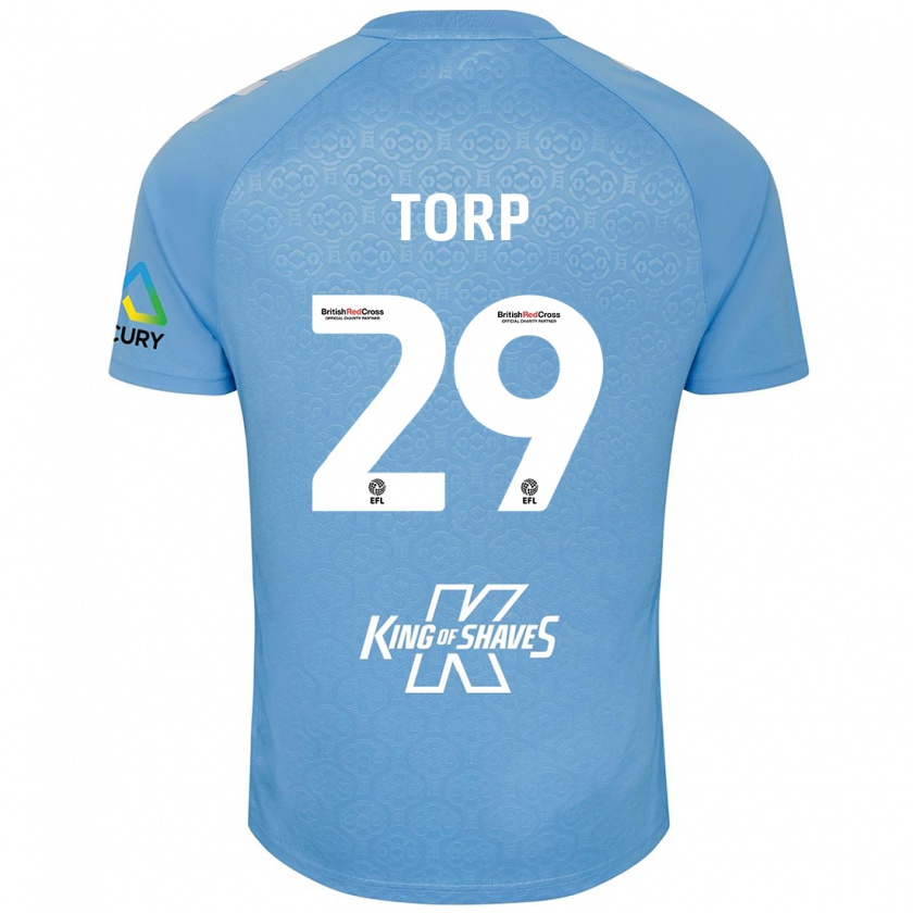 Kandiny Kinder Victor Torp #29 Blau Weiß Heimtrikot Trikot 2024/25 T-Shirt