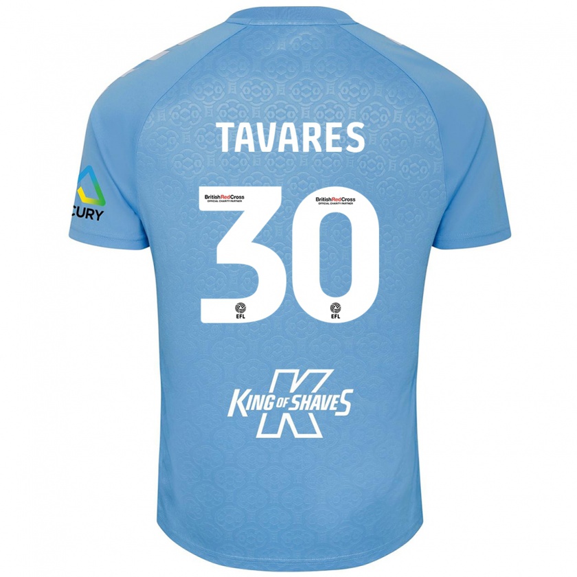 Kandiny Kinder Fábio Tavares #30 Blau Weiß Heimtrikot Trikot 2024/25 T-Shirt