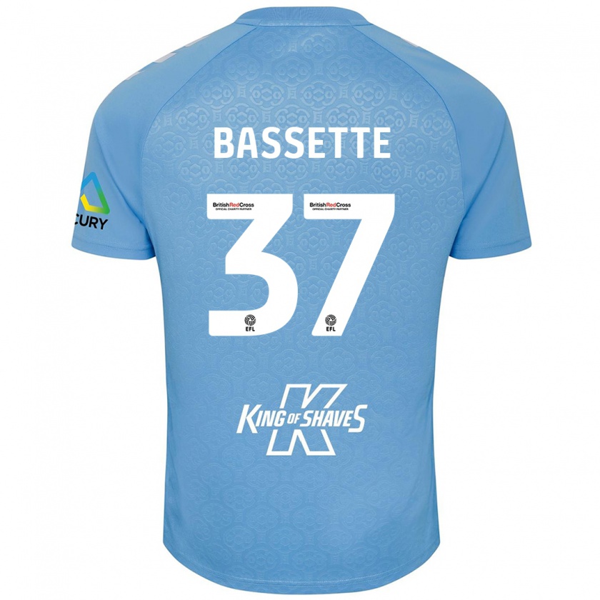 Kandiny Kinder Norman Bassette #37 Blau Weiß Heimtrikot Trikot 2024/25 T-Shirt