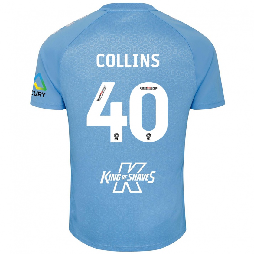 Kandiny Kinder Brad Collins #40 Blau Weiß Heimtrikot Trikot 2024/25 T-Shirt