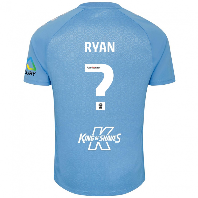 Kandiny Kinder Kain Ryan #0 Blau Weiß Heimtrikot Trikot 2024/25 T-Shirt