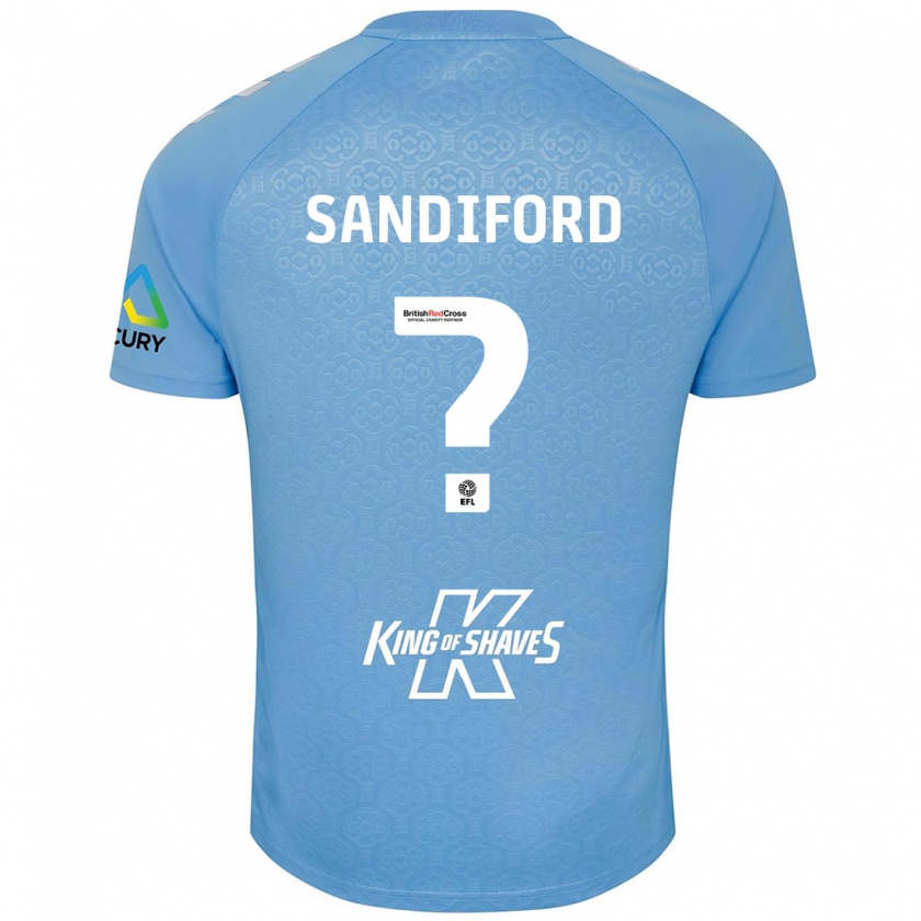 Kandiny Kinder Greg Sandiford #0 Blau Weiß Heimtrikot Trikot 2024/25 T-Shirt