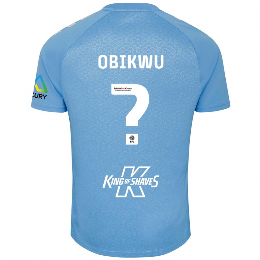 Kandiny Kinder Justin Obikwu #0 Blau Weiß Heimtrikot Trikot 2024/25 T-Shirt