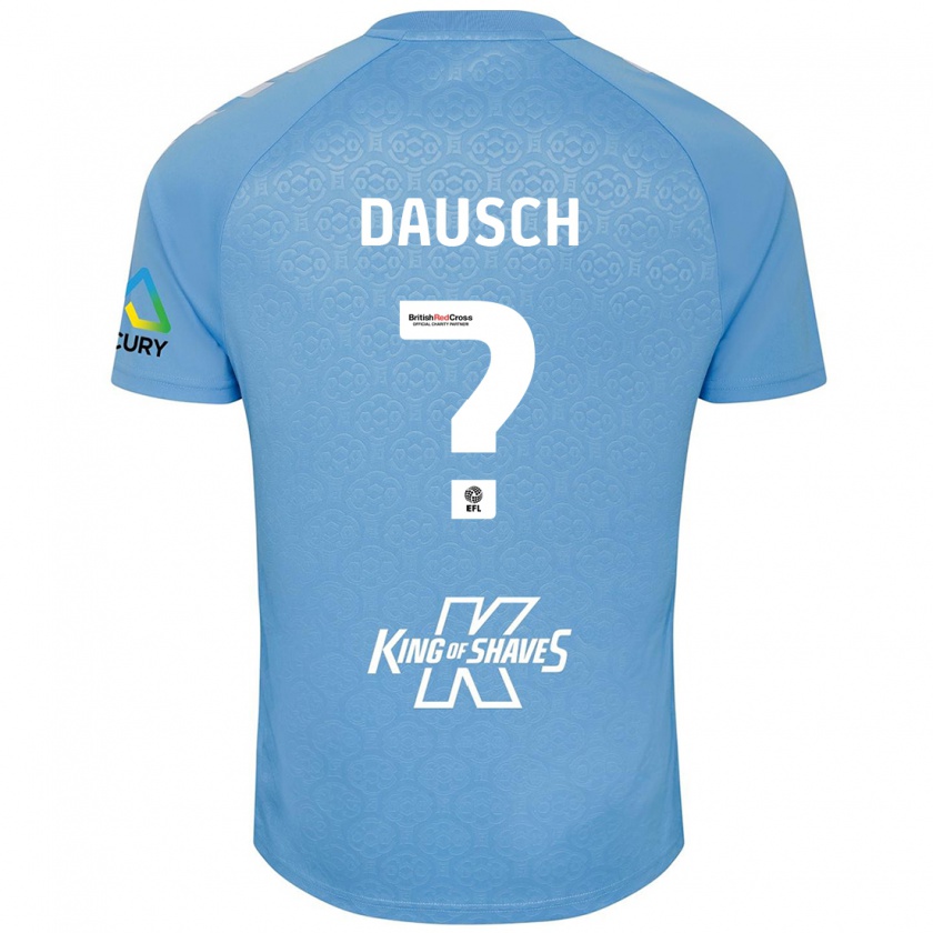 Kandiny Kinder Aidan Dausch #0 Blau Weiß Heimtrikot Trikot 2024/25 T-Shirt