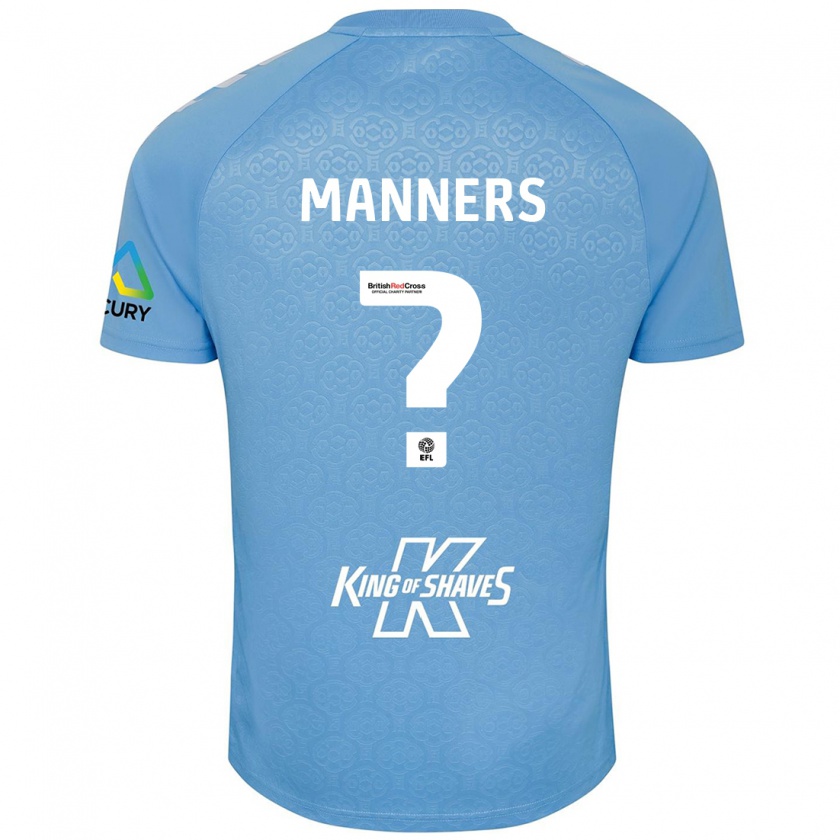 Kandiny Kinder Charlie Manners #0 Blau Weiß Heimtrikot Trikot 2024/25 T-Shirt