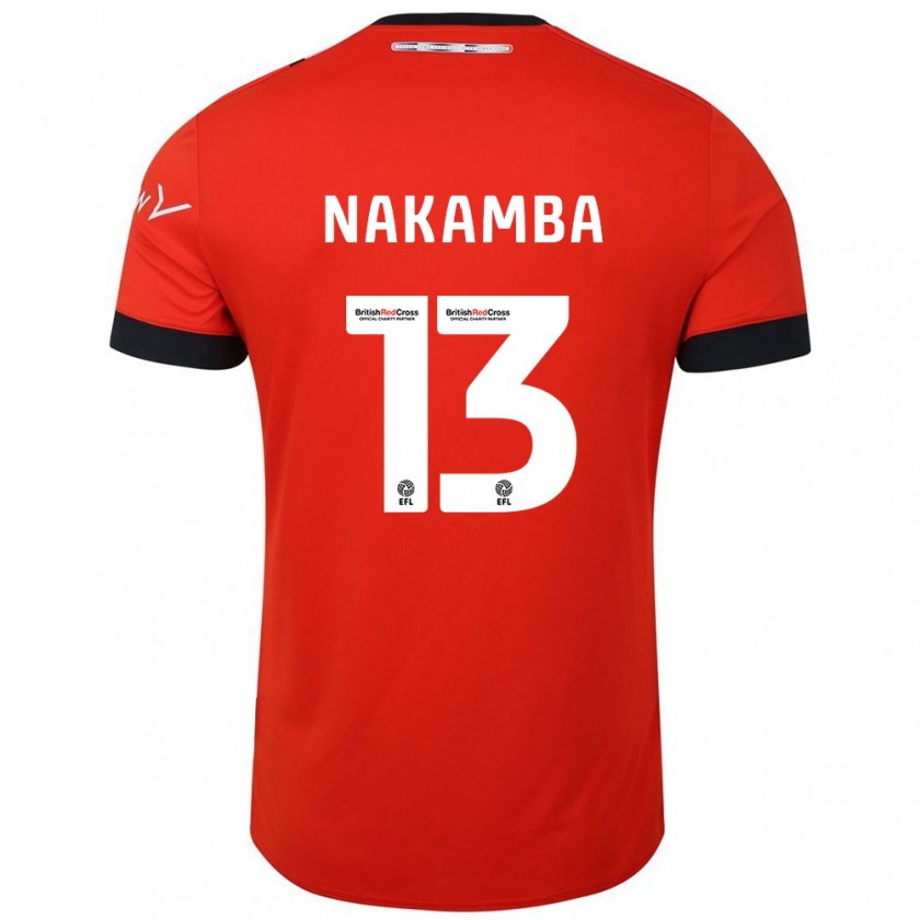 Kandiny Kinder Marvelous Nakamba #13 Orange Schwarz Heimtrikot Trikot 2024/25 T-Shirt