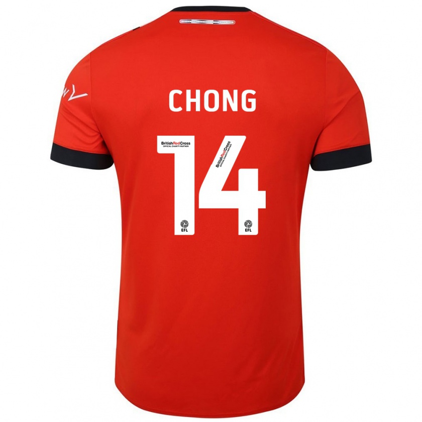 Kandiny Kinder Tahith Chong #14 Orange Schwarz Heimtrikot Trikot 2024/25 T-Shirt