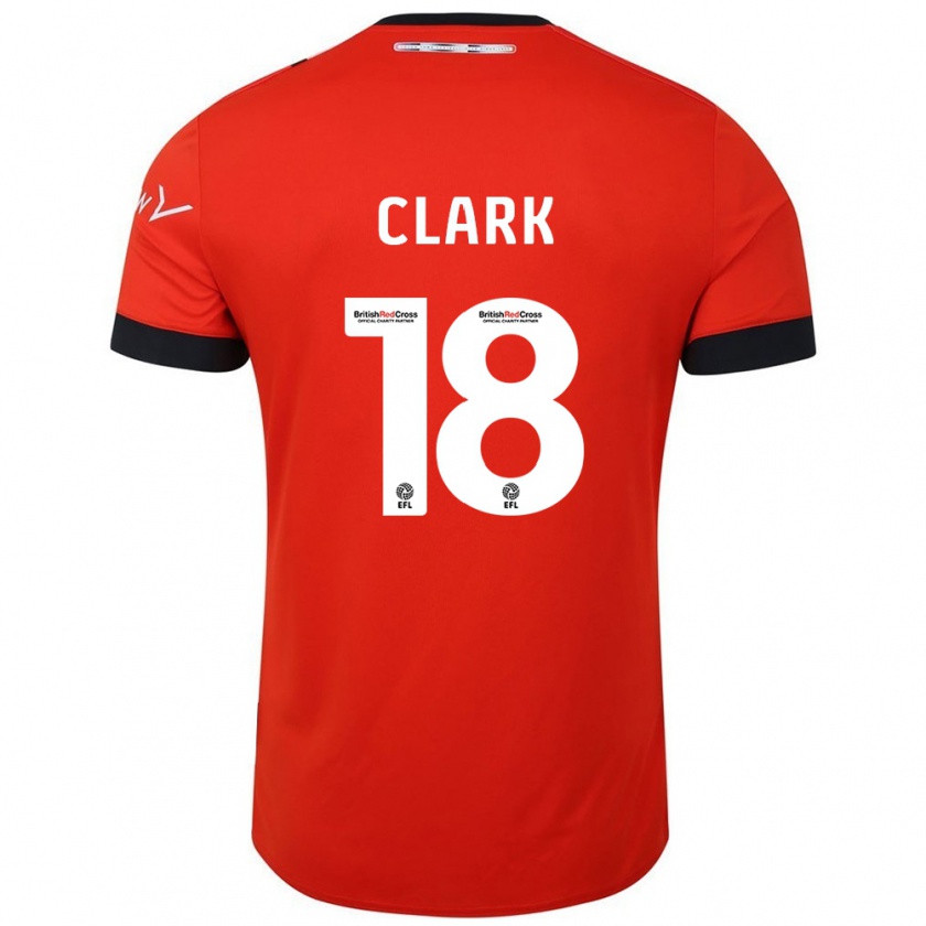 Kandiny Kinder Jordan Clark #18 Orange Schwarz Heimtrikot Trikot 2024/25 T-Shirt