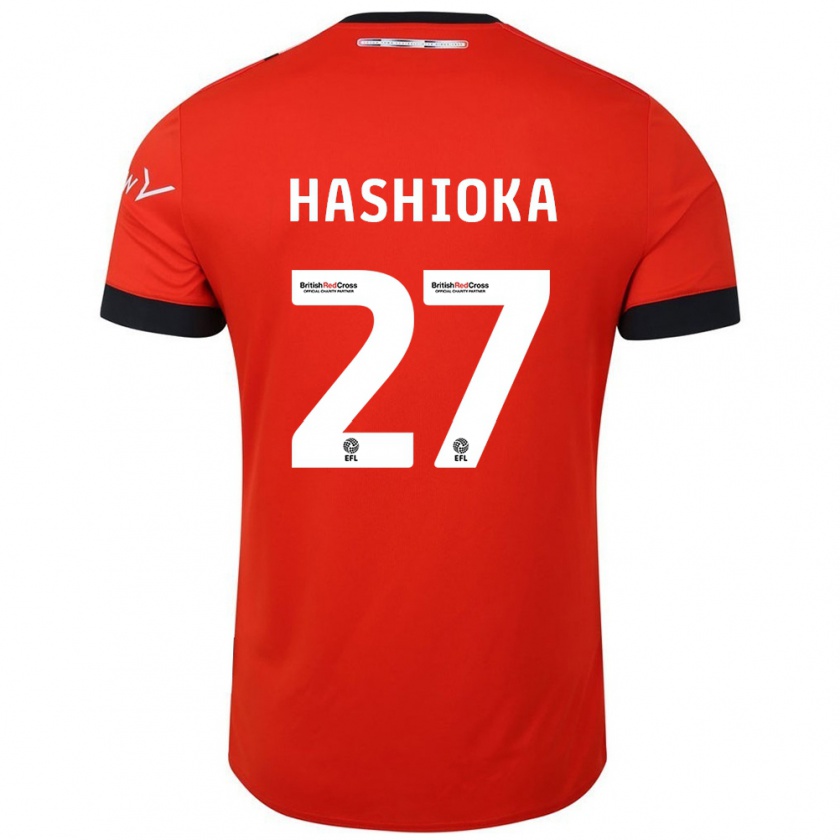 Kandiny Kinder Daiki Hashioka #27 Orange Schwarz Heimtrikot Trikot 2024/25 T-Shirt