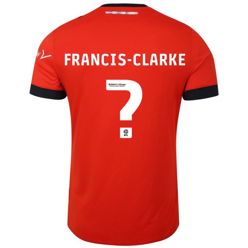 Kandiny Kinder Aidan Francis-Clarke #0 Orange Schwarz Heimtrikot Trikot 2024/25 T-Shirt