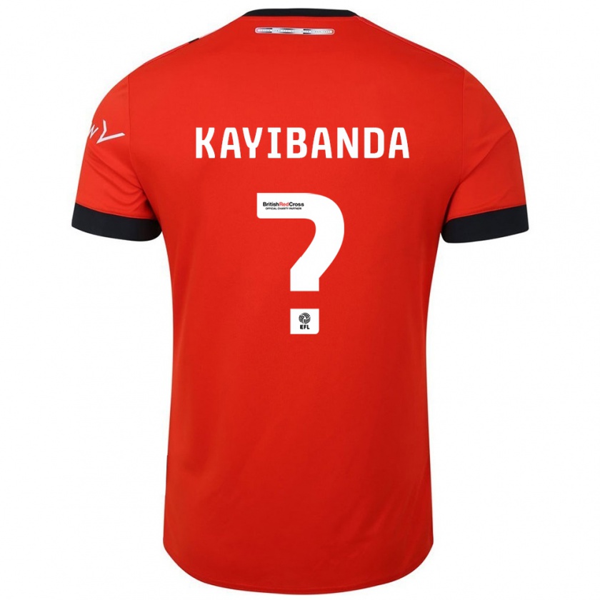 Kandiny Kinder Claude Kayibanda #0 Orange Schwarz Heimtrikot Trikot 2024/25 T-Shirt