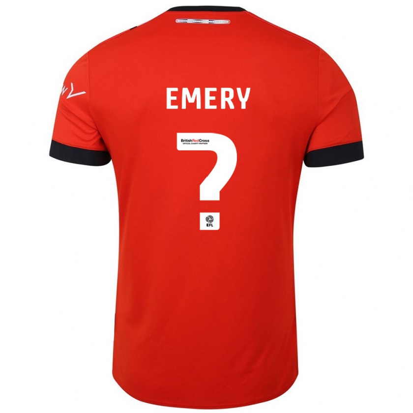 Kandiny Kinder Charlie Emery #0 Orange Schwarz Heimtrikot Trikot 2024/25 T-Shirt