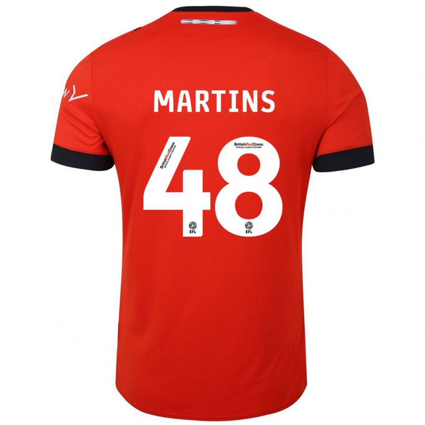 Kandiny Kinder Dominic Dos Santos Martins #48 Orange Schwarz Heimtrikot Trikot 2024/25 T-Shirt