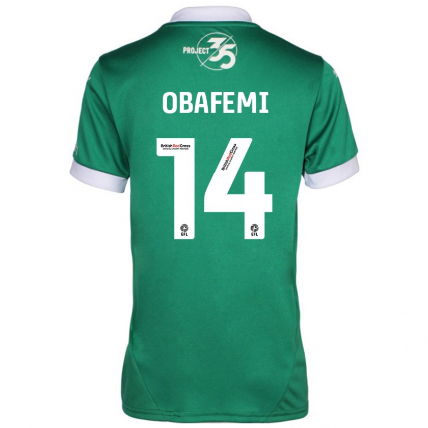 Kandiny Kinder Michael Obafemi #14 Grün Weiß Heimtrikot Trikot 2024/25 T-Shirt