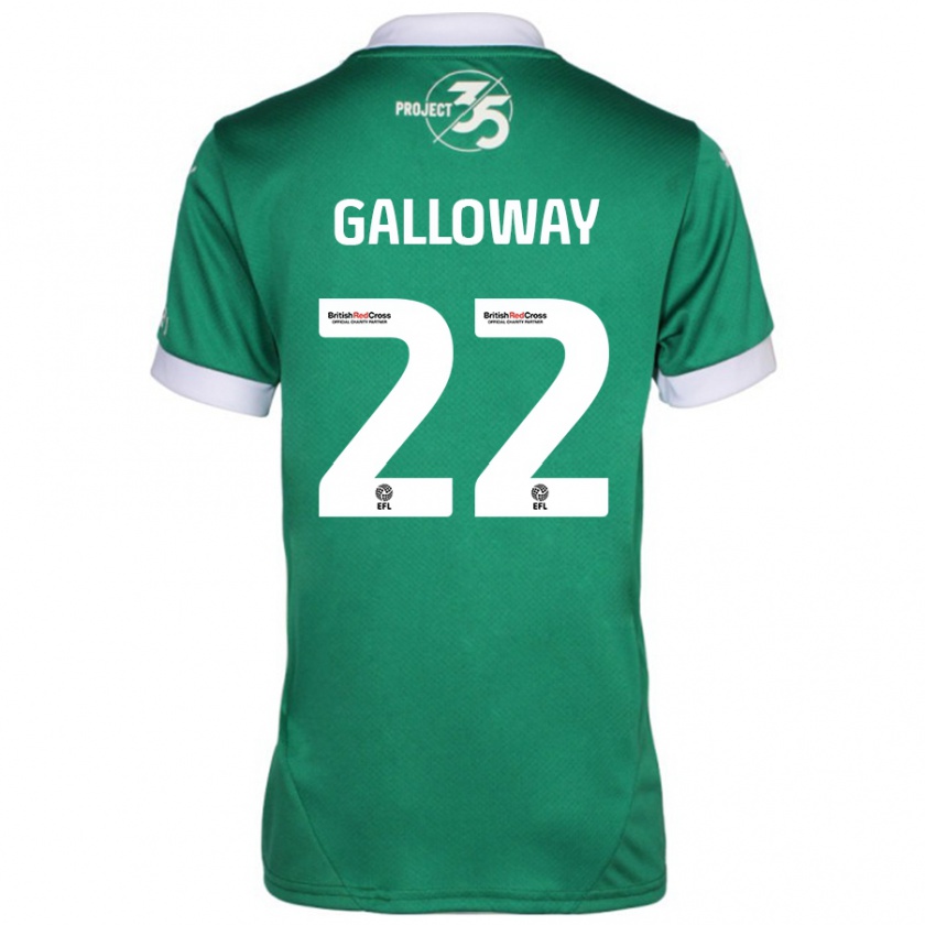 Kandiny Kinder Brendan Galloway #22 Grün Weiß Heimtrikot Trikot 2024/25 T-Shirt