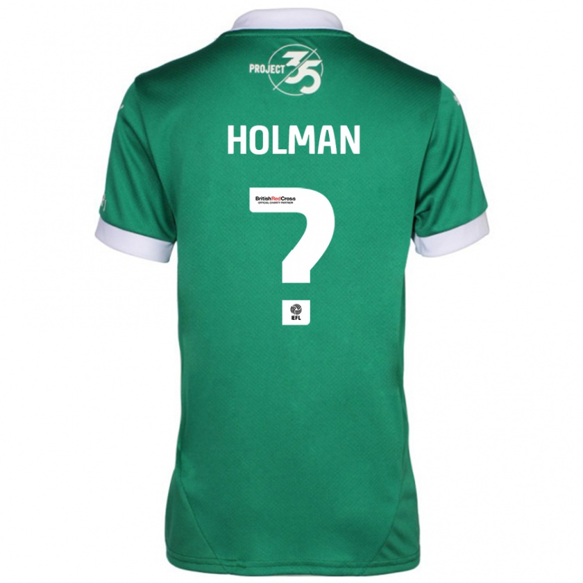 Kandiny Kinder Daniel Holman #0 Grün Weiß Heimtrikot Trikot 2024/25 T-Shirt