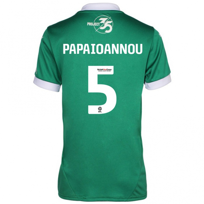 Kandiny Kinder Panagiota Papaioannou #5 Grün Weiß Heimtrikot Trikot 2024/25 T-Shirt