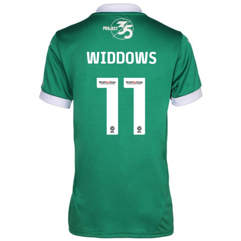 Kandiny Kinder Jade Widdows #11 Grün Weiß Heimtrikot Trikot 2024/25 T-Shirt