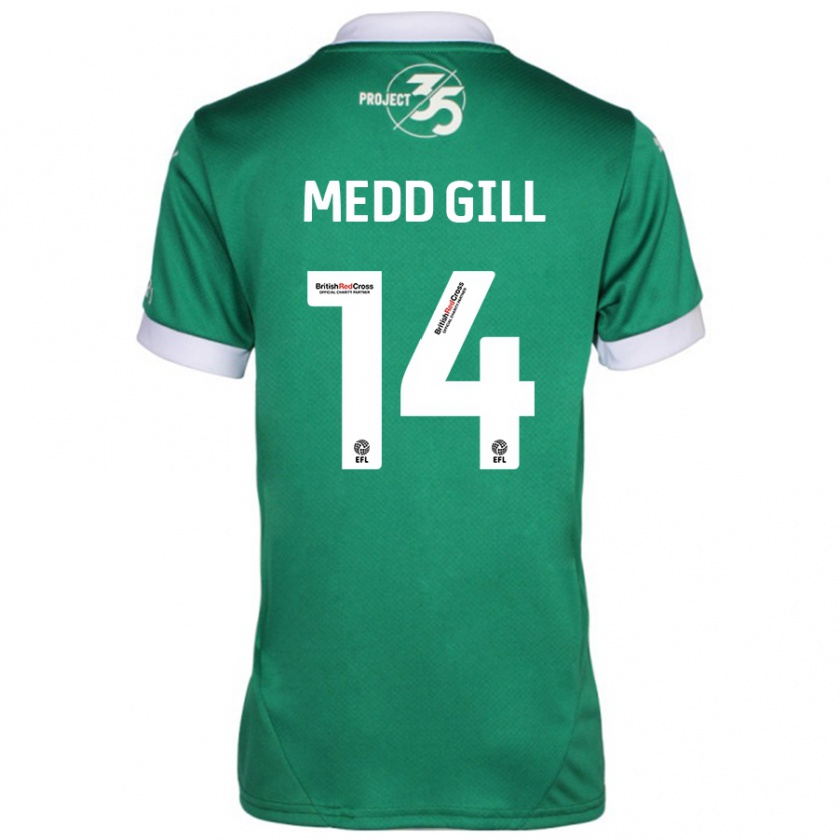 Kandiny Kinder Tamsin Medd-Gill #14 Grün Weiß Heimtrikot Trikot 2024/25 T-Shirt