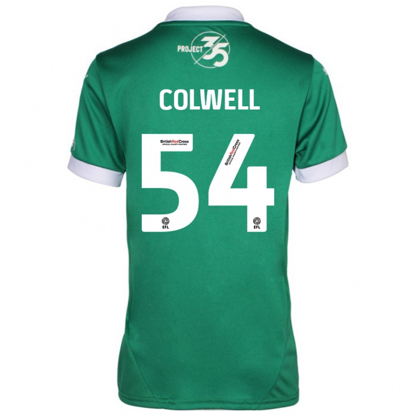 Kandiny Kinder Lewis Colwell #54 Grün Weiß Heimtrikot Trikot 2024/25 T-Shirt