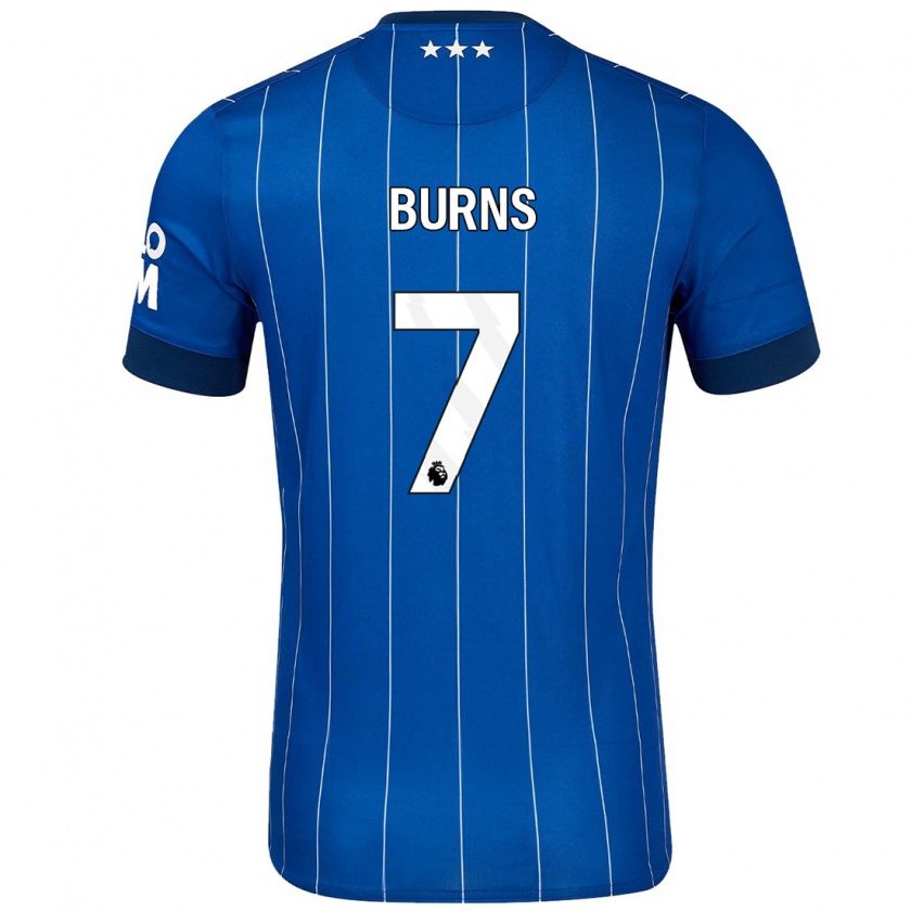 Kandiny Kinder Wes Burns #7 Marineblau Heimtrikot Trikot 2024/25 T-Shirt