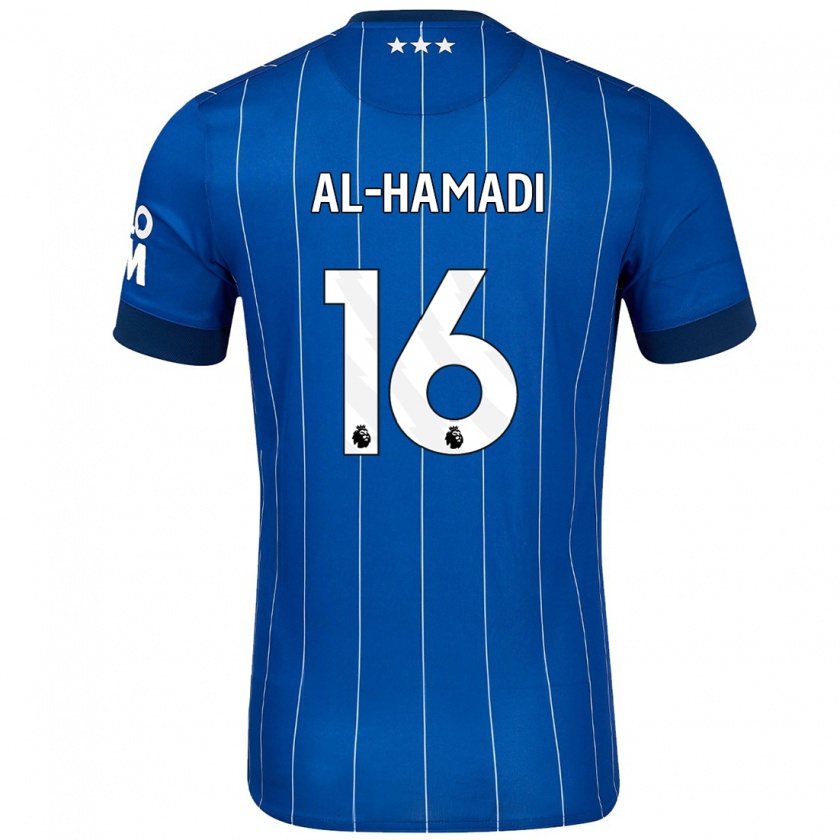 Kandiny Kinder Ali Al-Hamadi #16 Marineblau Heimtrikot Trikot 2024/25 T-Shirt