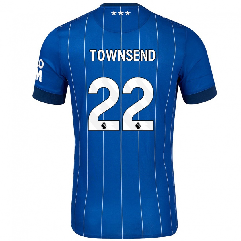 Kandiny Kinder Conor Townsend #22 Marineblau Heimtrikot Trikot 2024/25 T-Shirt