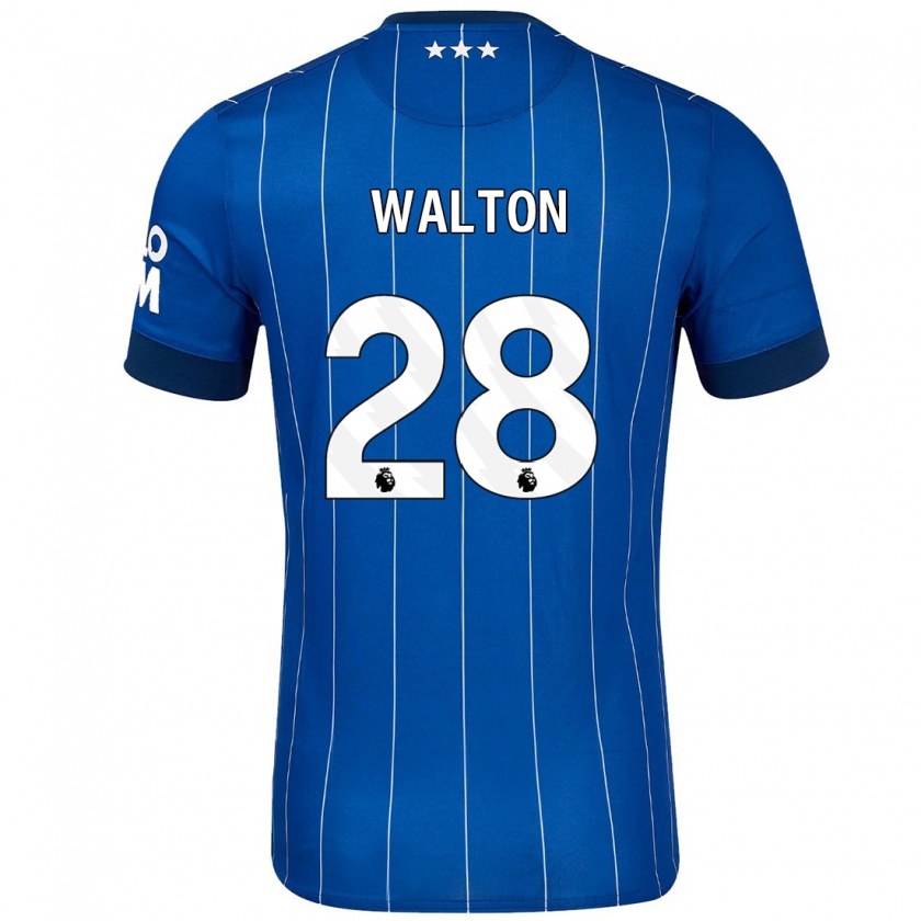 Kandiny Kinder Christian Walton #28 Marineblau Heimtrikot Trikot 2024/25 T-Shirt