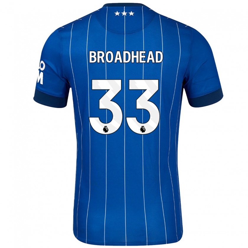 Kandiny Kinder Nathan Broadhead #33 Marineblau Heimtrikot Trikot 2024/25 T-Shirt