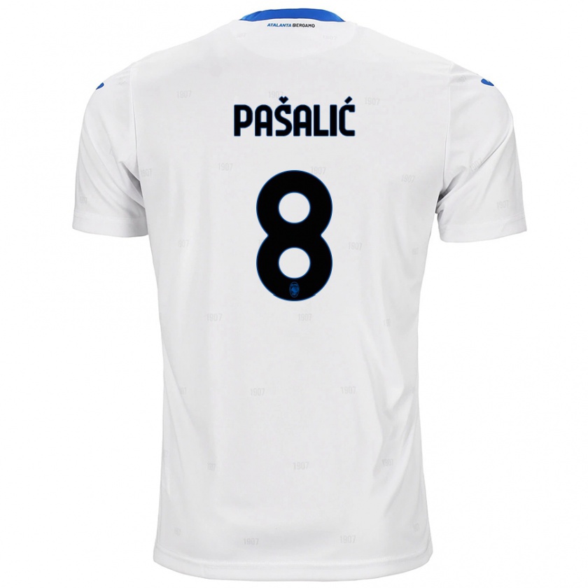 Kandiny Kinder Mario Pasalic #8 Weiß Auswärtstrikot Trikot 2024/25 T-Shirt