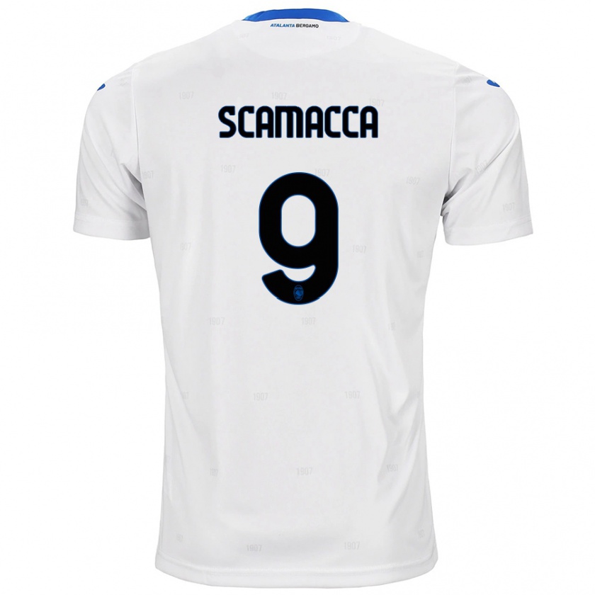 Kandiny Kinder Gianluca Scamacca #9 Weiß Auswärtstrikot Trikot 2024/25 T-Shirt