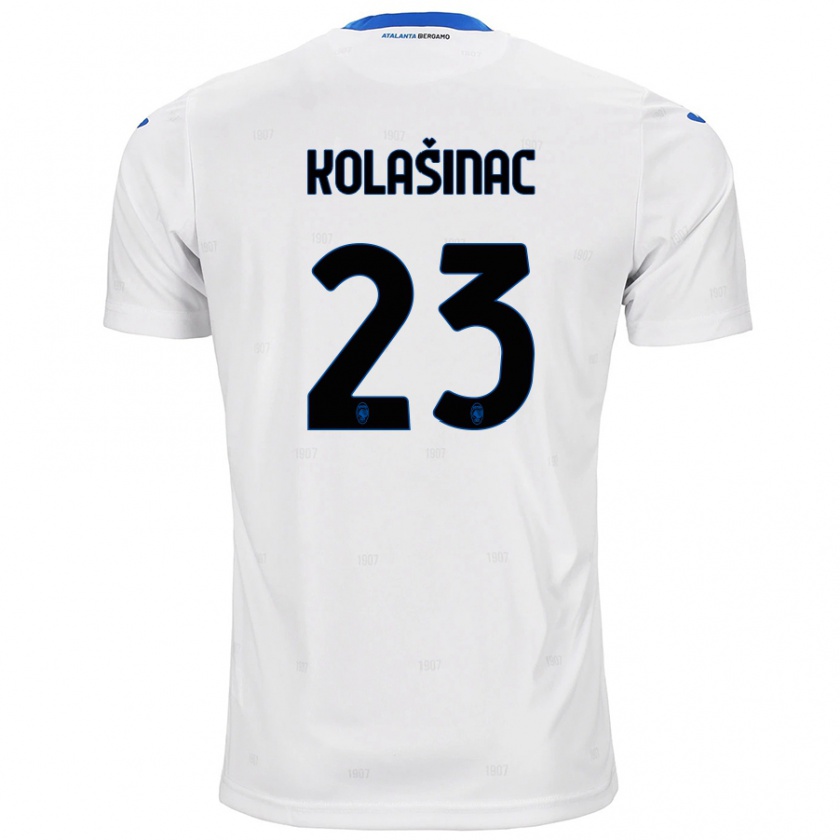 Kandiny Kinder Sead Kolasinac #23 Weiß Auswärtstrikot Trikot 2024/25 T-Shirt