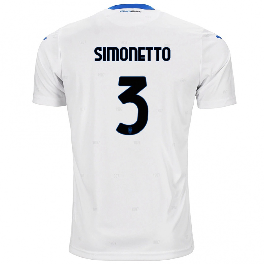 Kandiny Kinder Federico Simonetto #3 Weiß Auswärtstrikot Trikot 2024/25 T-Shirt