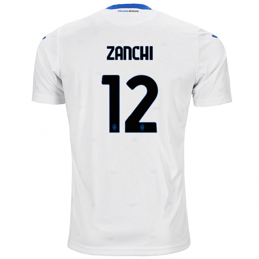 Kandiny Kinder Edoardo Zanchi #12 Weiß Auswärtstrikot Trikot 2024/25 T-Shirt