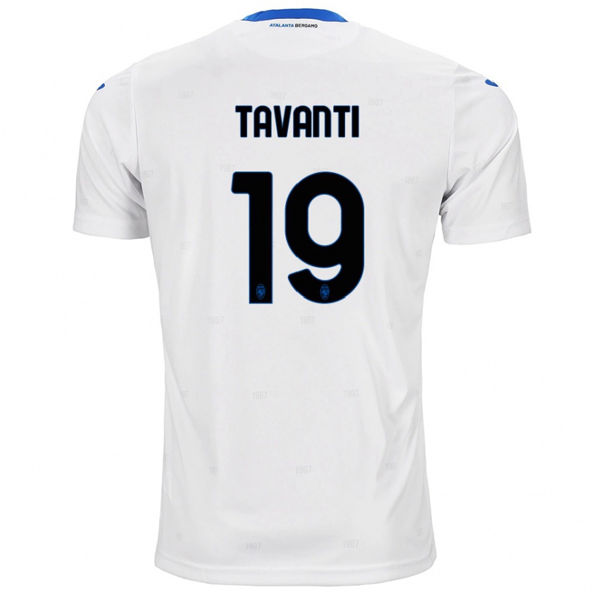 Kandiny Kinder Mattia Tavanti #19 Weiß Auswärtstrikot Trikot 2024/25 T-Shirt