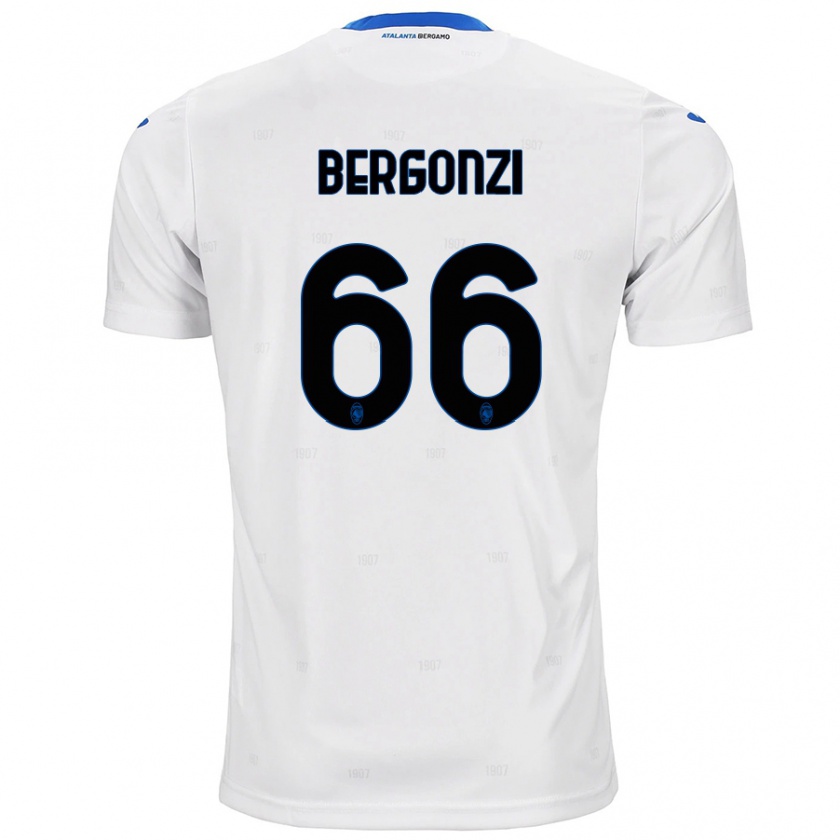 Kandiny Kinder Federico Bergonzi #66 Weiß Auswärtstrikot Trikot 2024/25 T-Shirt