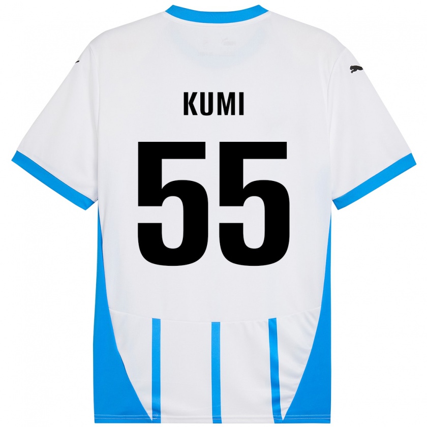 Kandiny Kinder Justin Kumi #55 Weiß Blau Auswärtstrikot Trikot 2024/25 T-Shirt