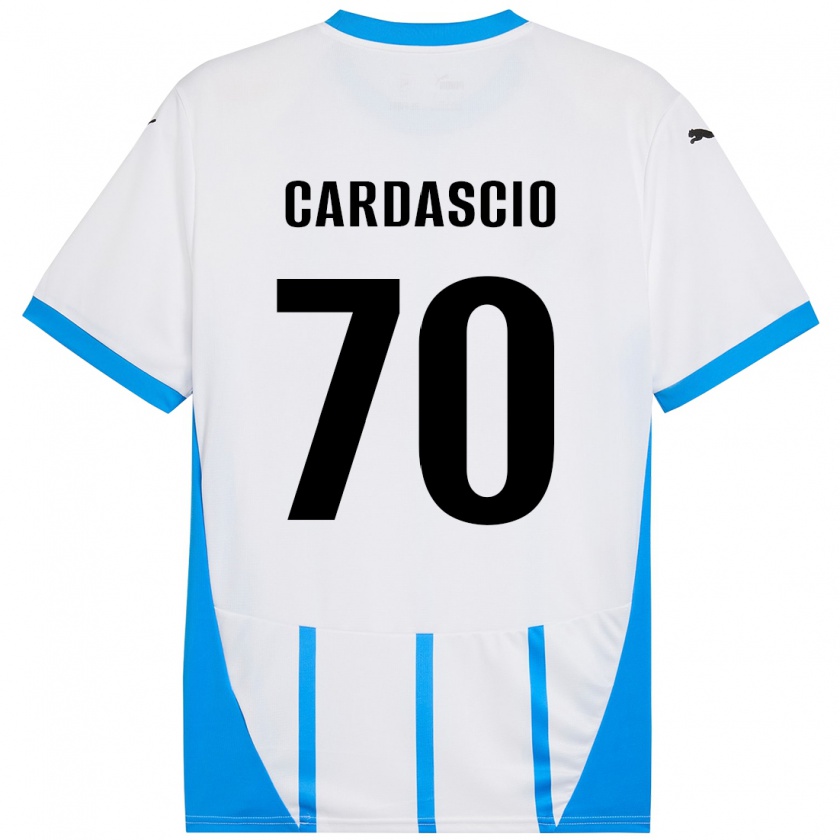 Kandiny Kinder Alessandro Cardascio #70 Weiß Blau Auswärtstrikot Trikot 2024/25 T-Shirt