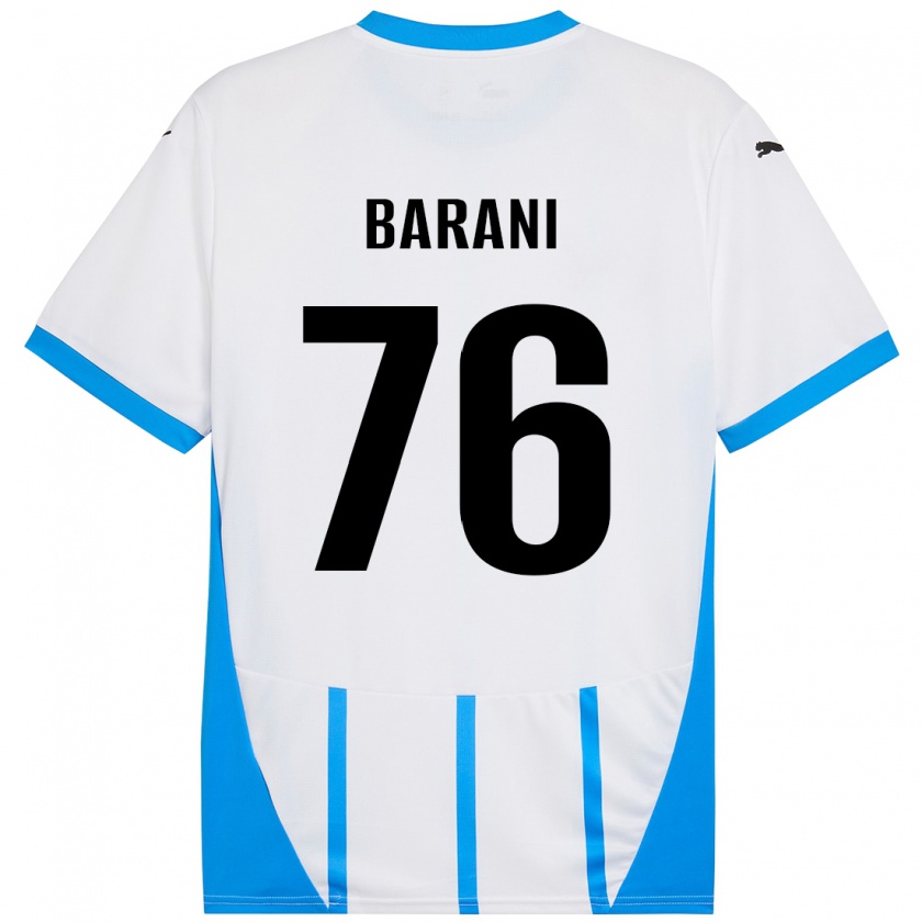 Kandiny Kinder Luca Barani #76 Weiß Blau Auswärtstrikot Trikot 2024/25 T-Shirt