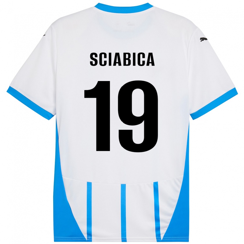 Kandiny Kinder Manuela Sciabica #19 Weiß Blau Auswärtstrikot Trikot 2024/25 T-Shirt