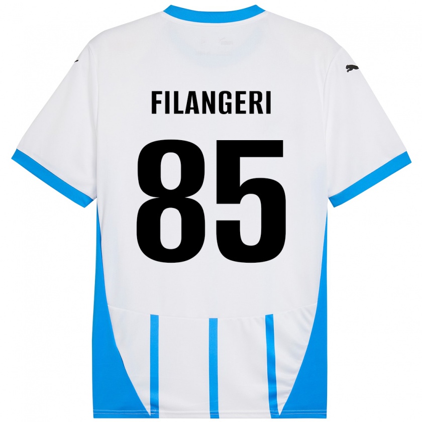 Kandiny Kinder Maria Luisa Filangeri #85 Weiß Blau Auswärtstrikot Trikot 2024/25 T-Shirt