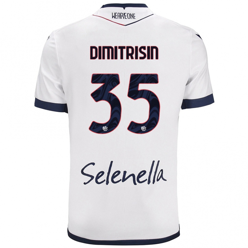 Kandiny Kinder Danila Dimitrișin #35 Weiß Königsblau Auswärtstrikot Trikot 2024/25 T-Shirt