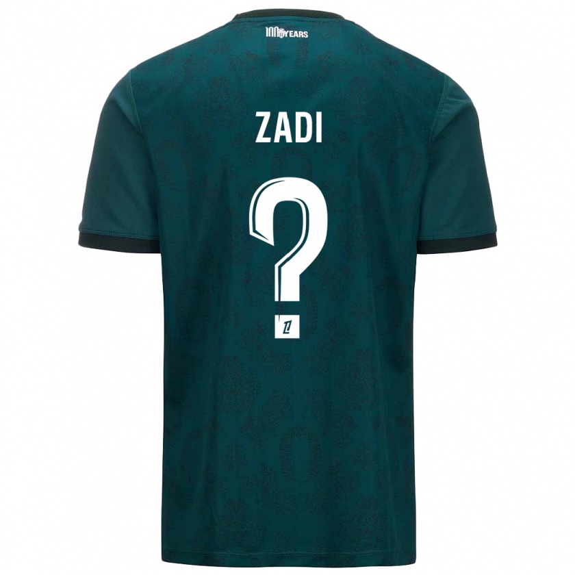 Kandiny Kinder Alain Zadi #0 Dunkelgrün Auswärtstrikot Trikot 2024/25 T-Shirt