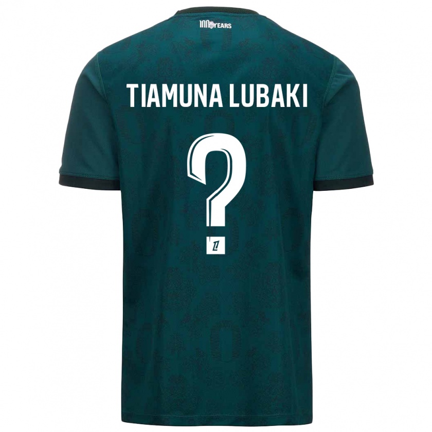 Kandiny Kinder Loïc Tiamuna Lubaki #0 Dunkelgrün Auswärtstrikot Trikot 2024/25 T-Shirt