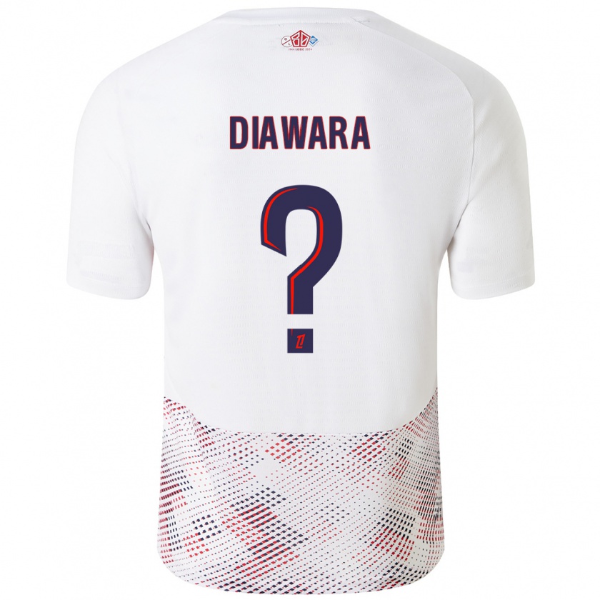 Kandiny Kinder Bakari Diawara #0 Weiß Königsblau Auswärtstrikot Trikot 2024/25 T-Shirt