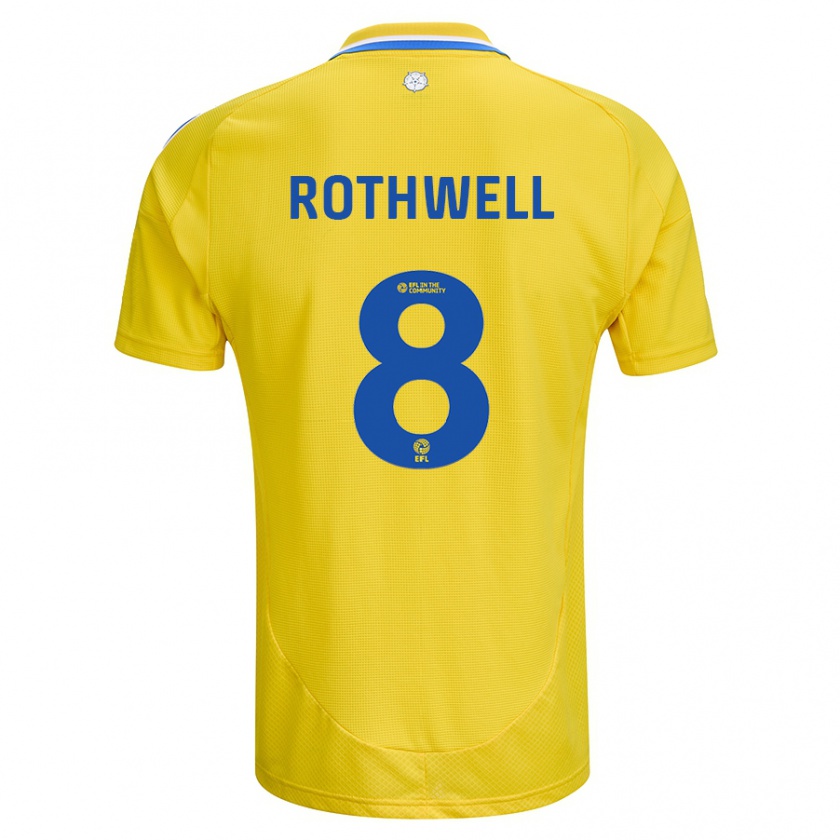 Kandiny Kinder Joe Rothwell #8 Gelb Blau Auswärtstrikot Trikot 2024/25 T-Shirt