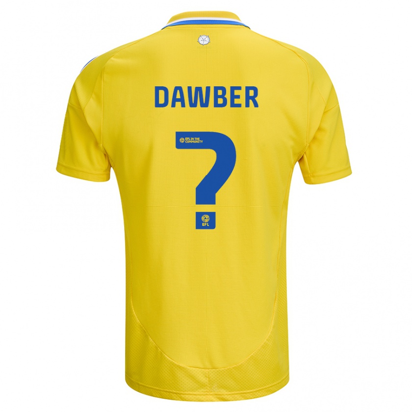 Kandiny Kinder Oscar Dawber #0 Gelb Blau Auswärtstrikot Trikot 2024/25 T-Shirt